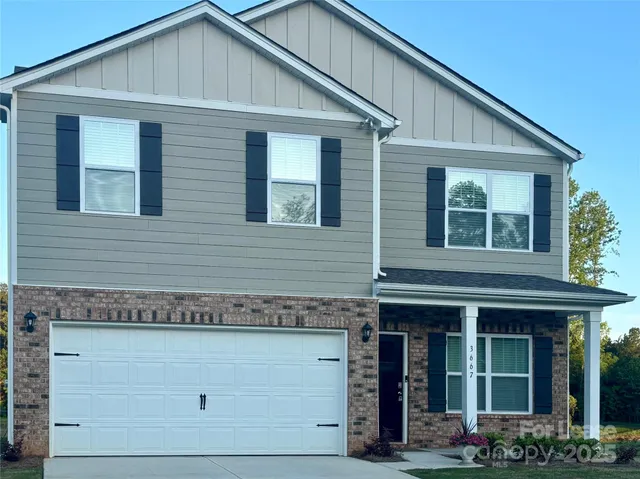 a front view of a house