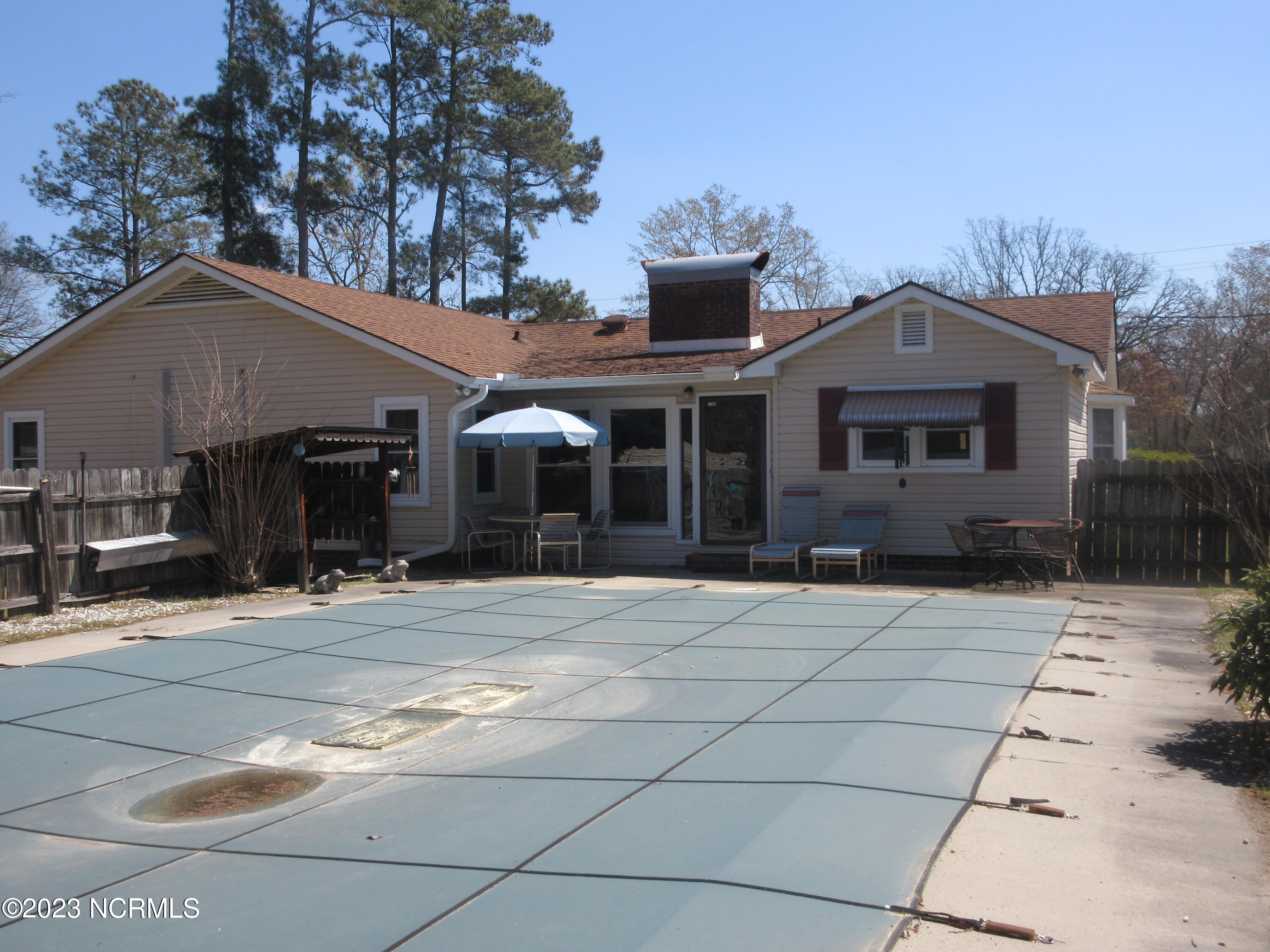 12940 Blue Woods Road Laurinburg, NC 28352 - Photo 10 of 14 back view of the house and pool