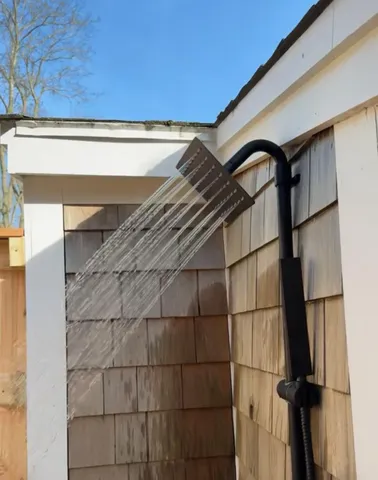 a close view of shower