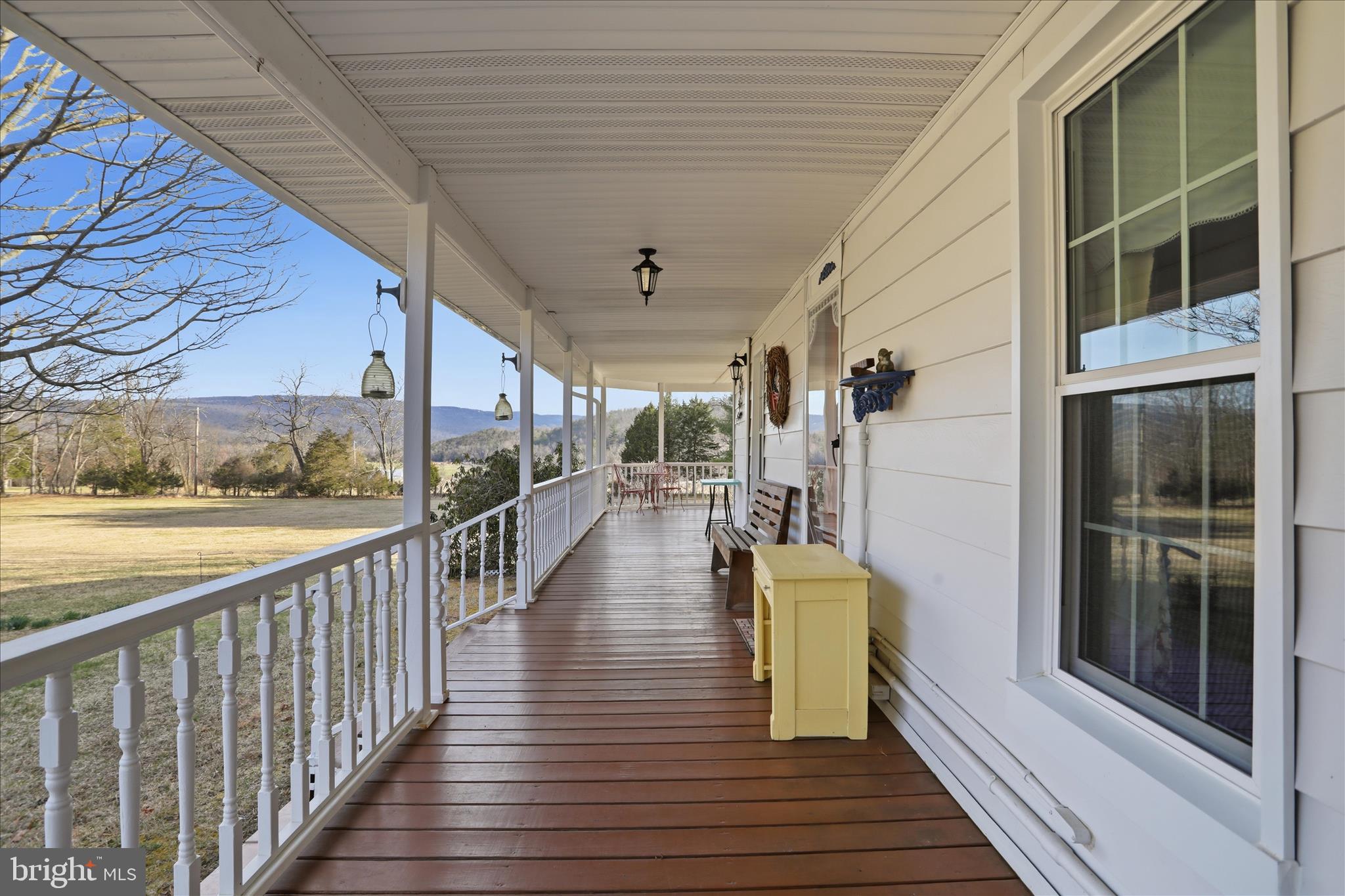 175 Clark Road Wardensville, WV 26851 - Photo 36 of 59 a view of a balcony with wooden floor