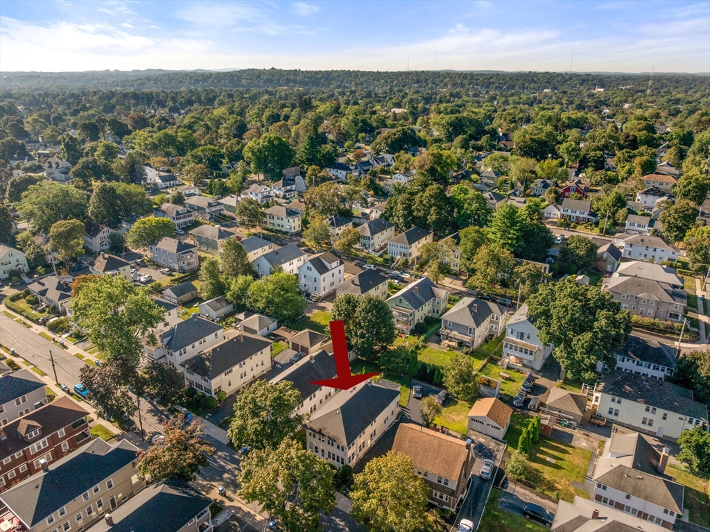 15 Berkshire Road, Unit 1 Waltham, MA 02453 - Photo 41 of 42 an aerial view of residential houses with outdoor space