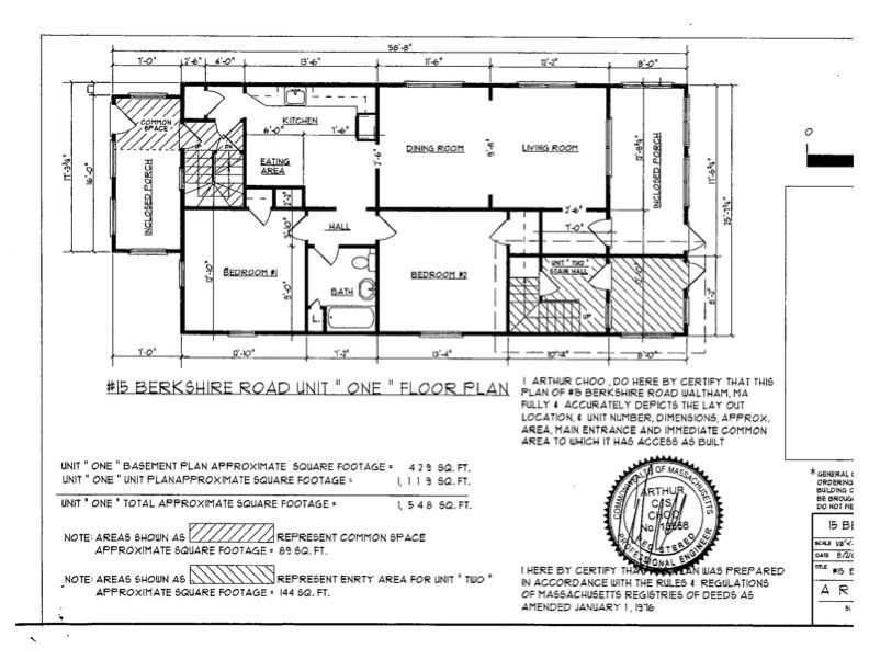 15 Berkshire Road, Unit 1 Waltham, MA 02453 - Photo 42 of 42 a black and white photo of a rug