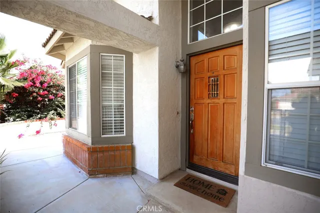 a view of front door of house