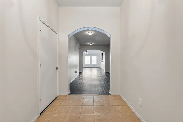 a view of an entryway of a house