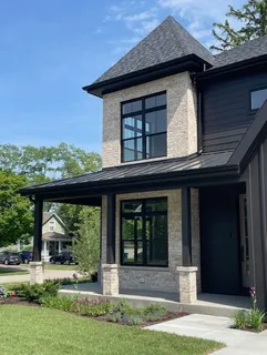 a house view with a garden space