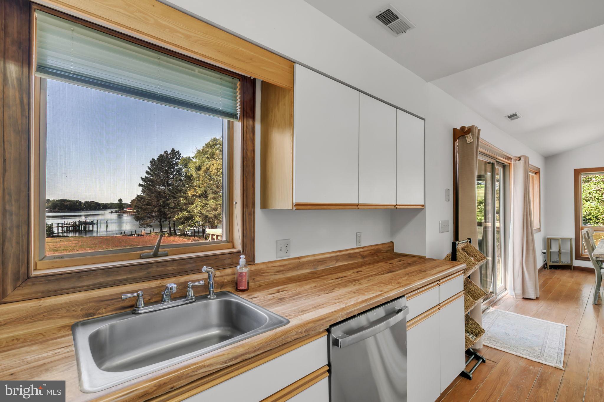33 Lagrange Avenue Kilmarnock, VA 22482 - Photo 72 of 84 Serene waterfront kitchen view.