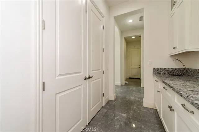 a view of staircase with large window