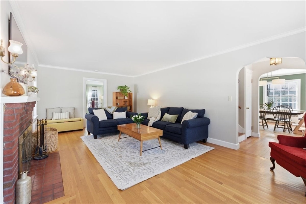 46 Park Street Dedham, MA 02026 - Photo 4 of 35 a living room with furniture and a wooden floor
