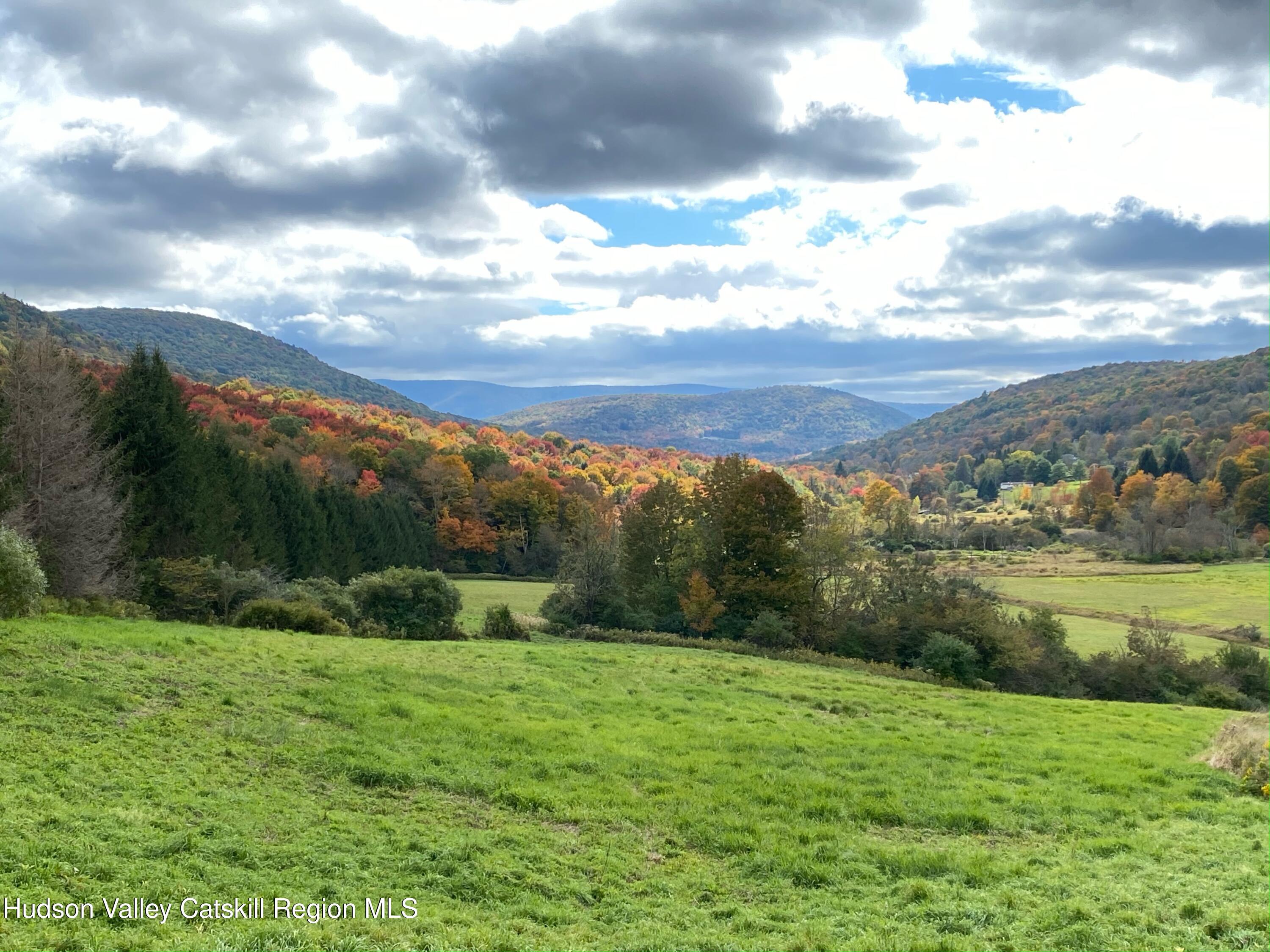 a view of lake with green space