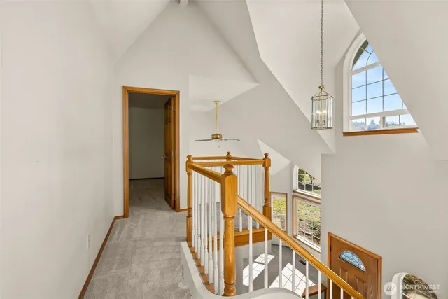 a view of an entryway with staircase