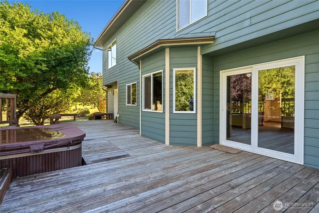 a view of outdoor space and deck