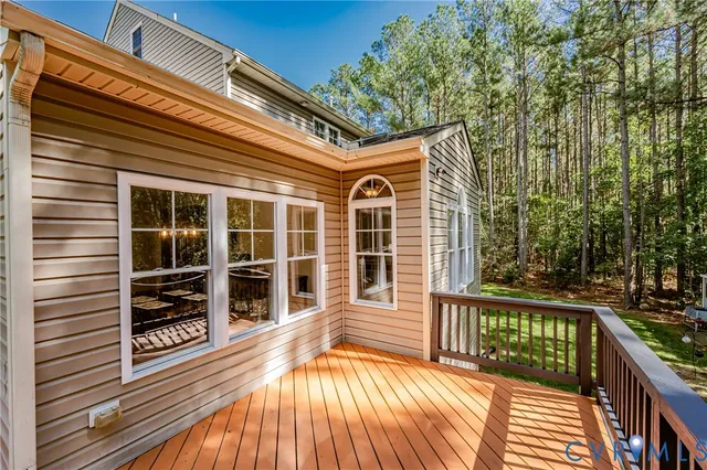 a view of a house with a large window