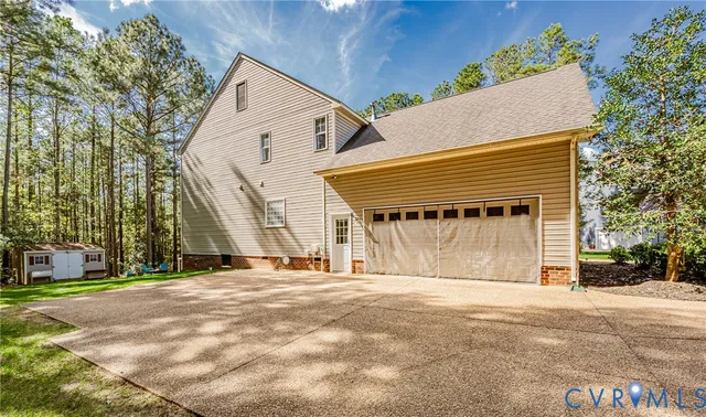 a front view of a house with a outdoor space