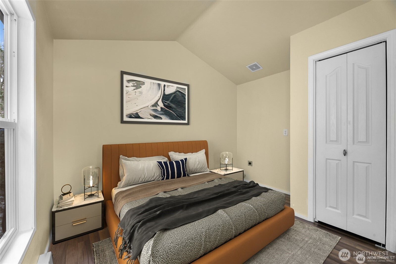 4220 Bray Way Bellingham, WA 98226 - Photo 5 of 9 a bedroom with a bed and a painting on the wall