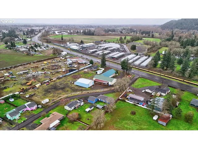 an aerial view of a city