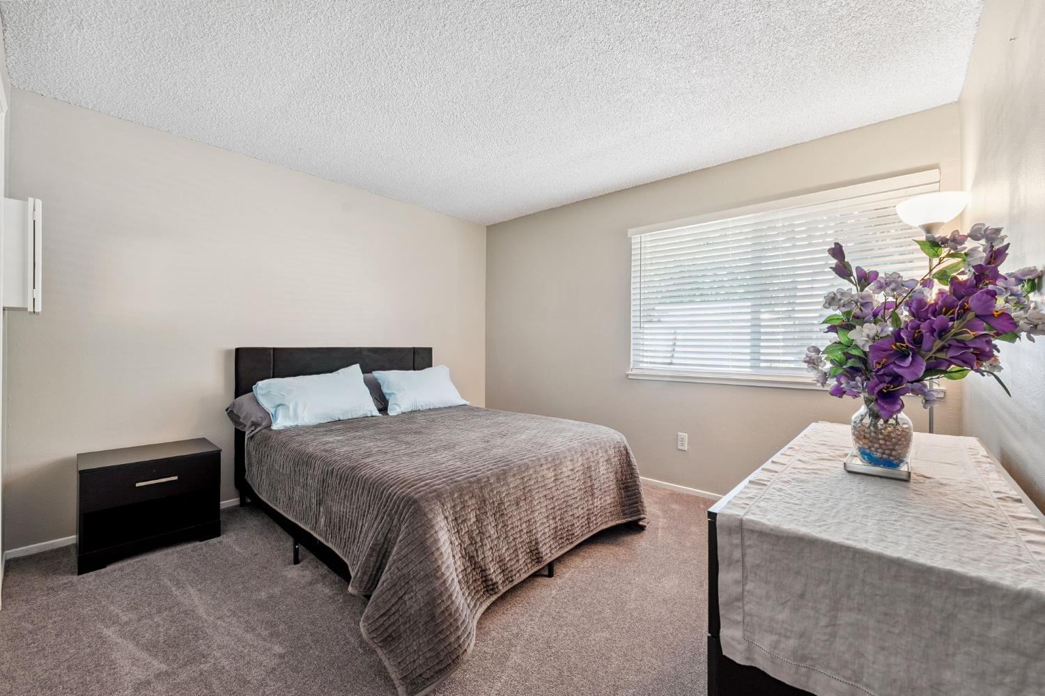 56 West Elliot Street, Unit 61 Woodland, CA 95695 - Photo 12 of 17 a bedroom with a bed potted plant and a window