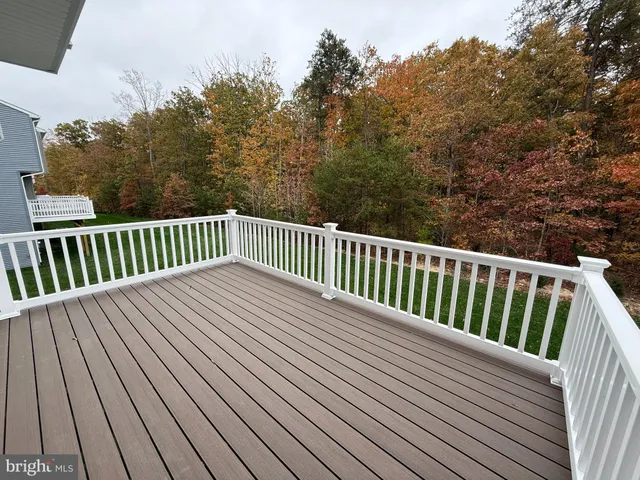 a view of wooden deck