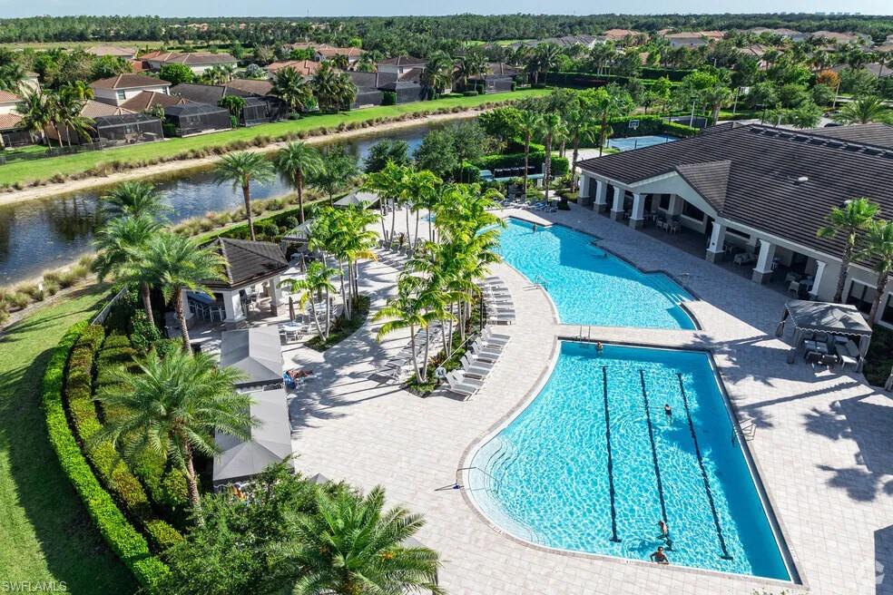 4420 Aurora Street Naples, FL 34119 - Photo 31 of 50 Aerial View of Pool
