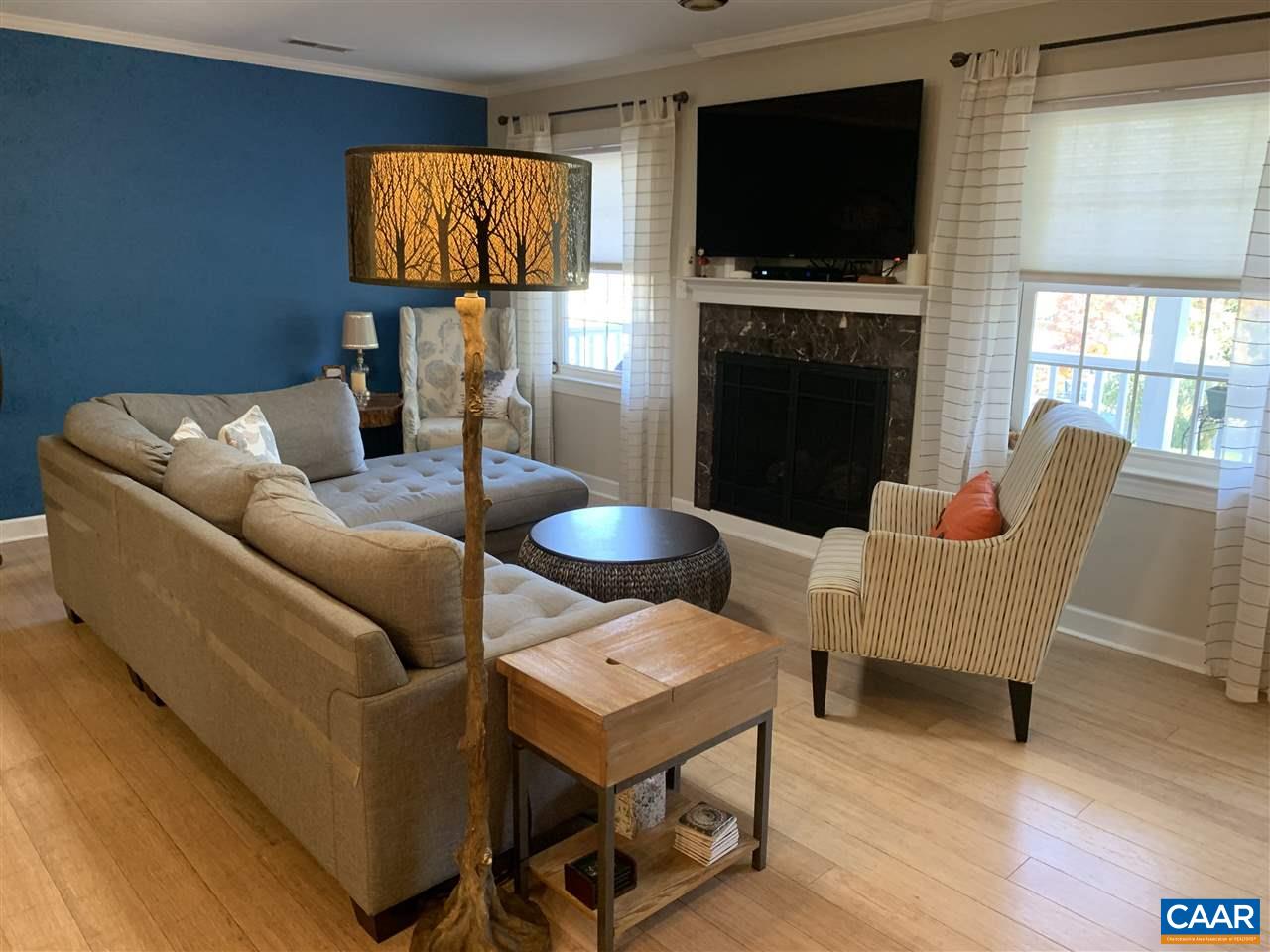 2 Appletree Road Palmyra, VA 22963 - Photo 5 of 49 a living room with furniture a flat screen tv and a fireplace