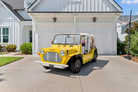 a car parked in front of a house