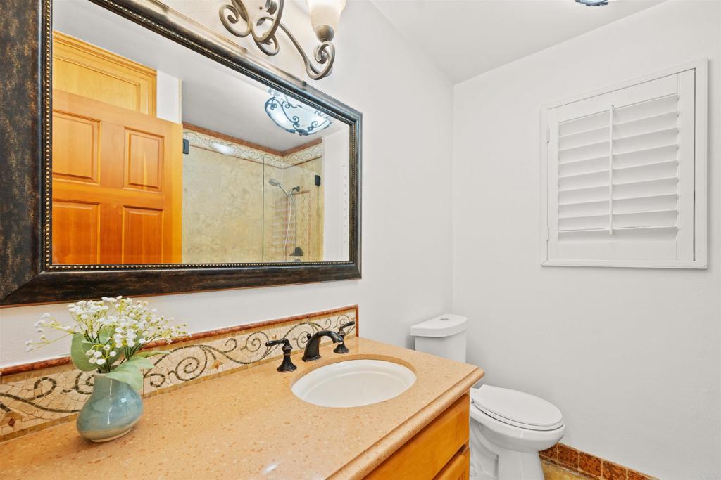 1062 Monterey Vista Way Encinitas, CA 92024 - Photo 60 of 70 a bathroom with a sink a toilet and mirror