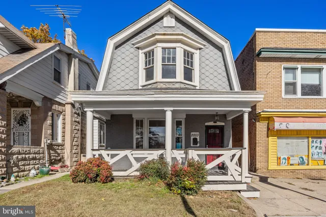 a front view of a house