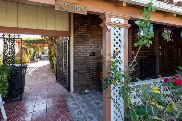 a view of path along with potted plant
