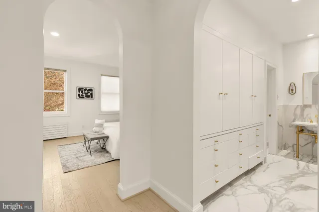 a bed room with a bed and a couch