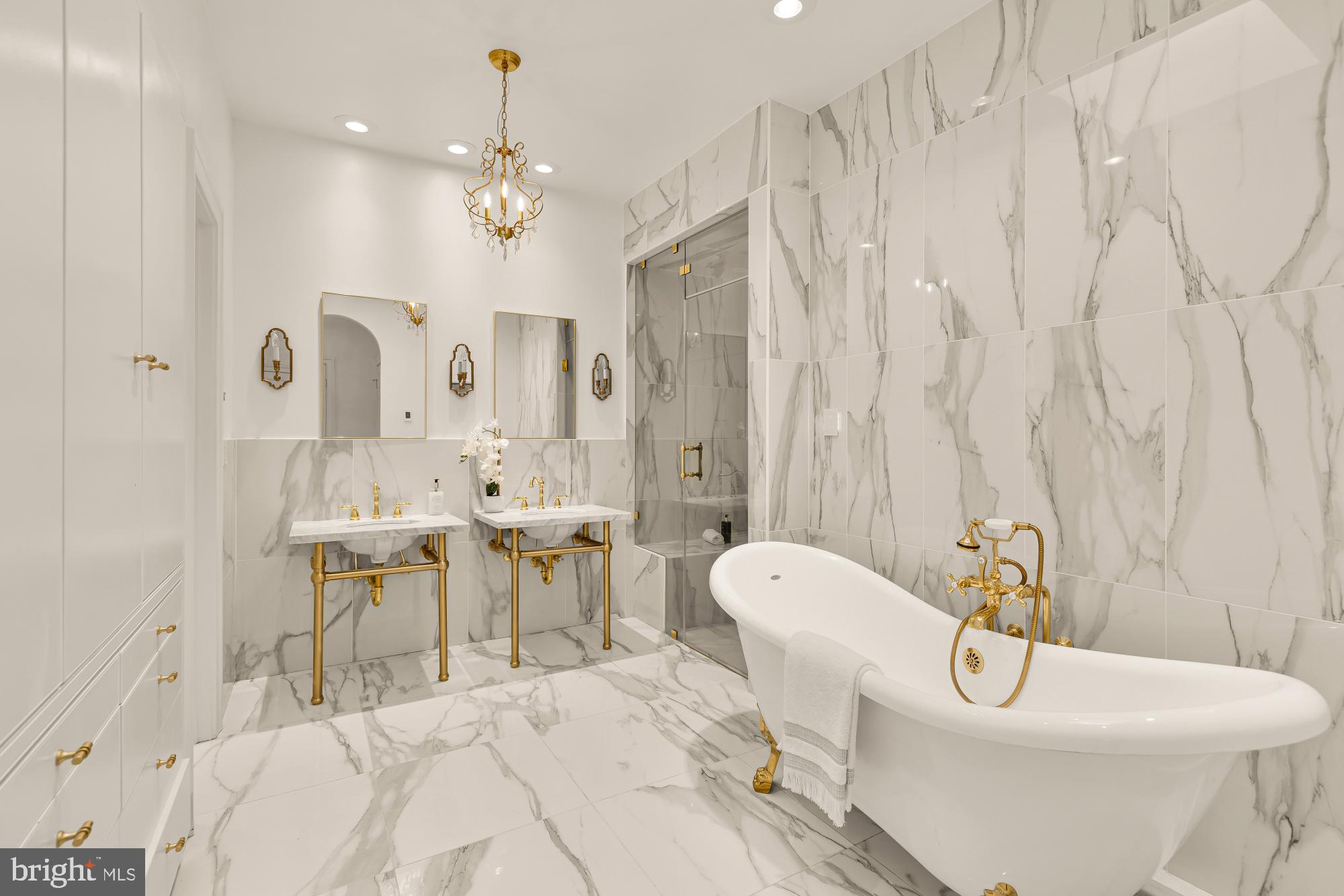 3249 P Street Northwest Washington, DC 20007 - Photo 26 of 59 a view of a dining room with furniture and chandelier