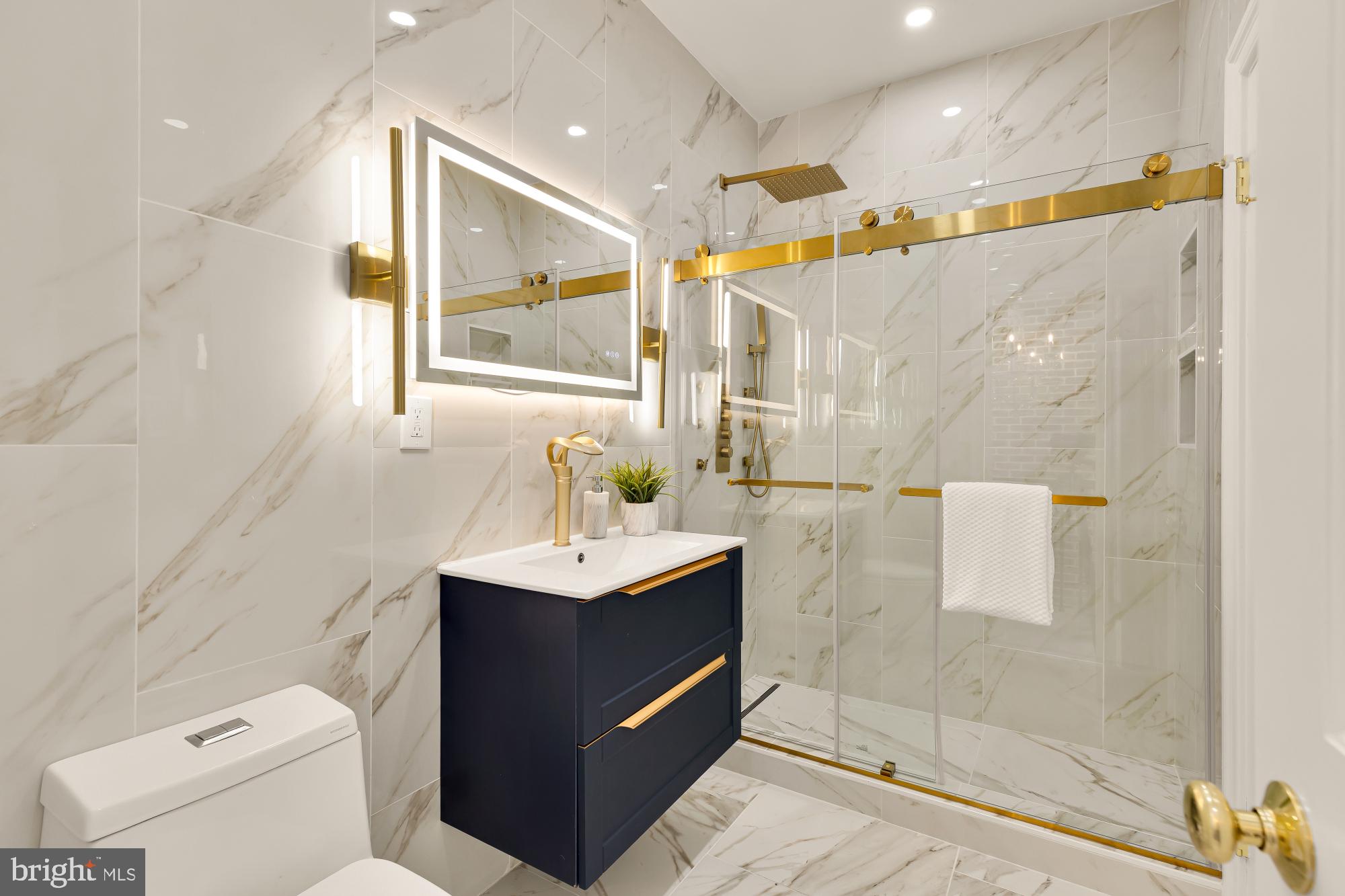 3249 P Street Northwest Washington, DC 20007 - Photo 33 of 59 a bathroom with a sink a toilet and shower