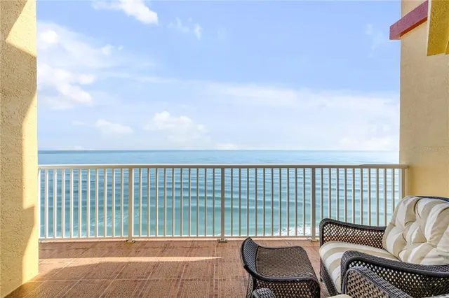 a view of balcony with couch