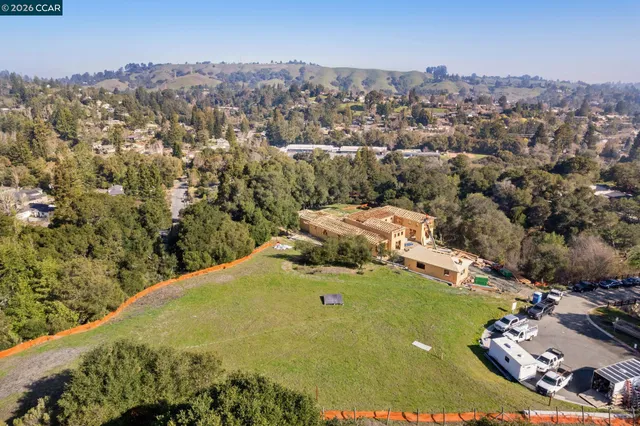 an aerial view of a city