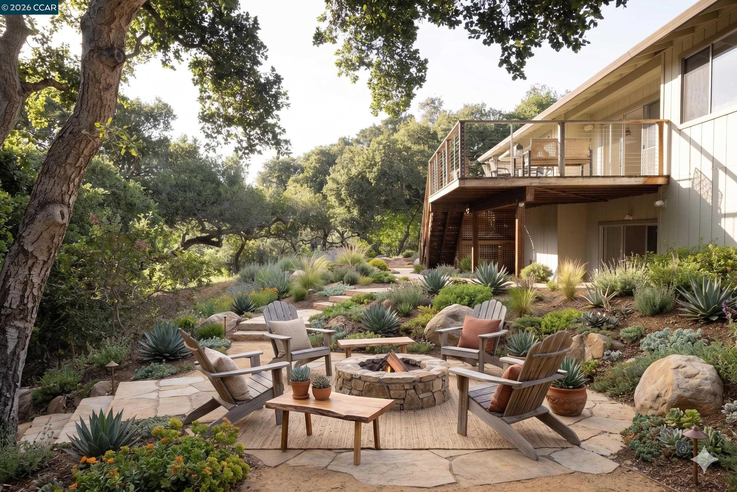 12 Marquard Road Carmel Valley, CA 93924 - Photo 31 of 36 This image has been digitally altered using AI to showcase potential landscaping and outdoor living concepts. It does not represent the current physical state of the property.