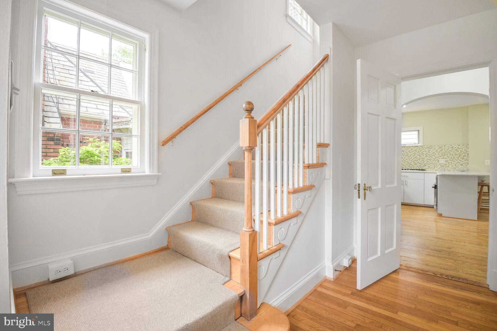 6011 Broad Branch Road Northwest Washington, DC 20015 - Photo 3 of 27 a view of entryway and hall with wooden floor