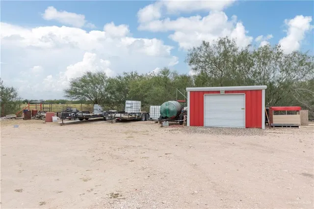 a view of a lake and mountain in the back