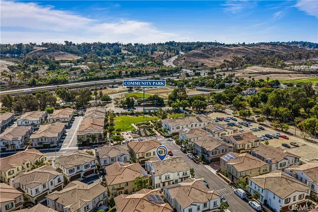 an aerial view of a city