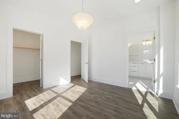 a view of livingroom with wooden floor