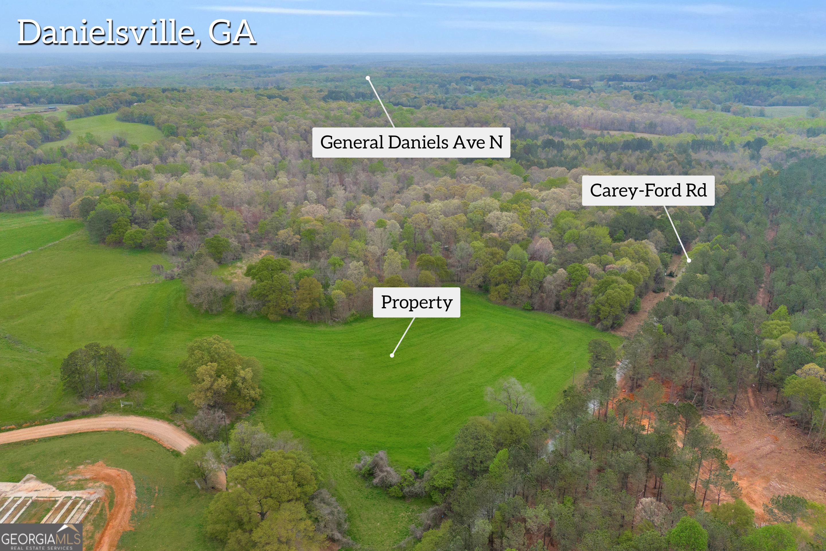 0 Carey-Ford Road Danielsville, GA 30633 - Photo 2 of 33 a view of a sign board