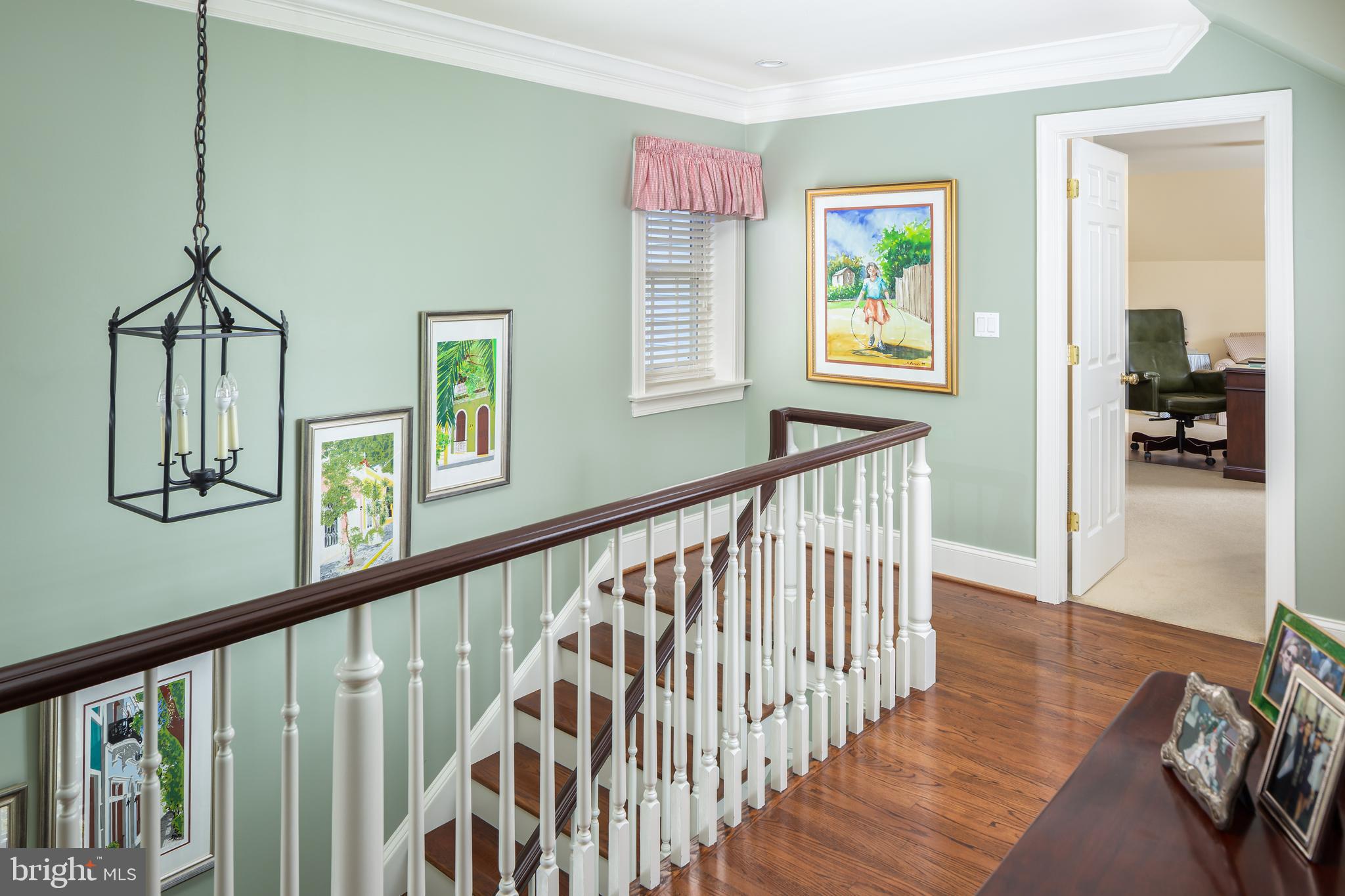 152 Grubb Road Malvern, PA 19355 - Photo 56 of 74 a view of hallway with wooden floor and stairs
