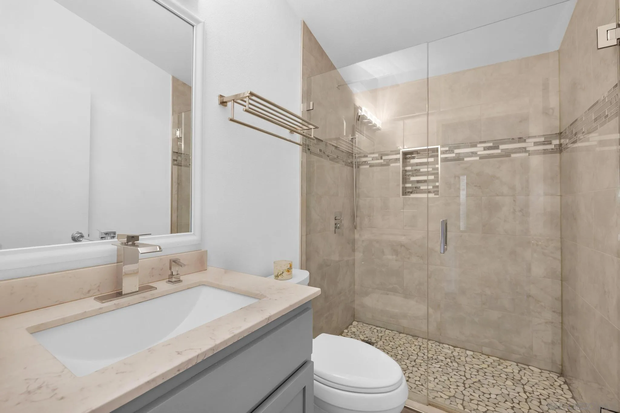 10880 Highway 67, Unit 74 Lakeside, CA 92040 - Photo 11 of 18 a bathroom with a sink a toilet and shower