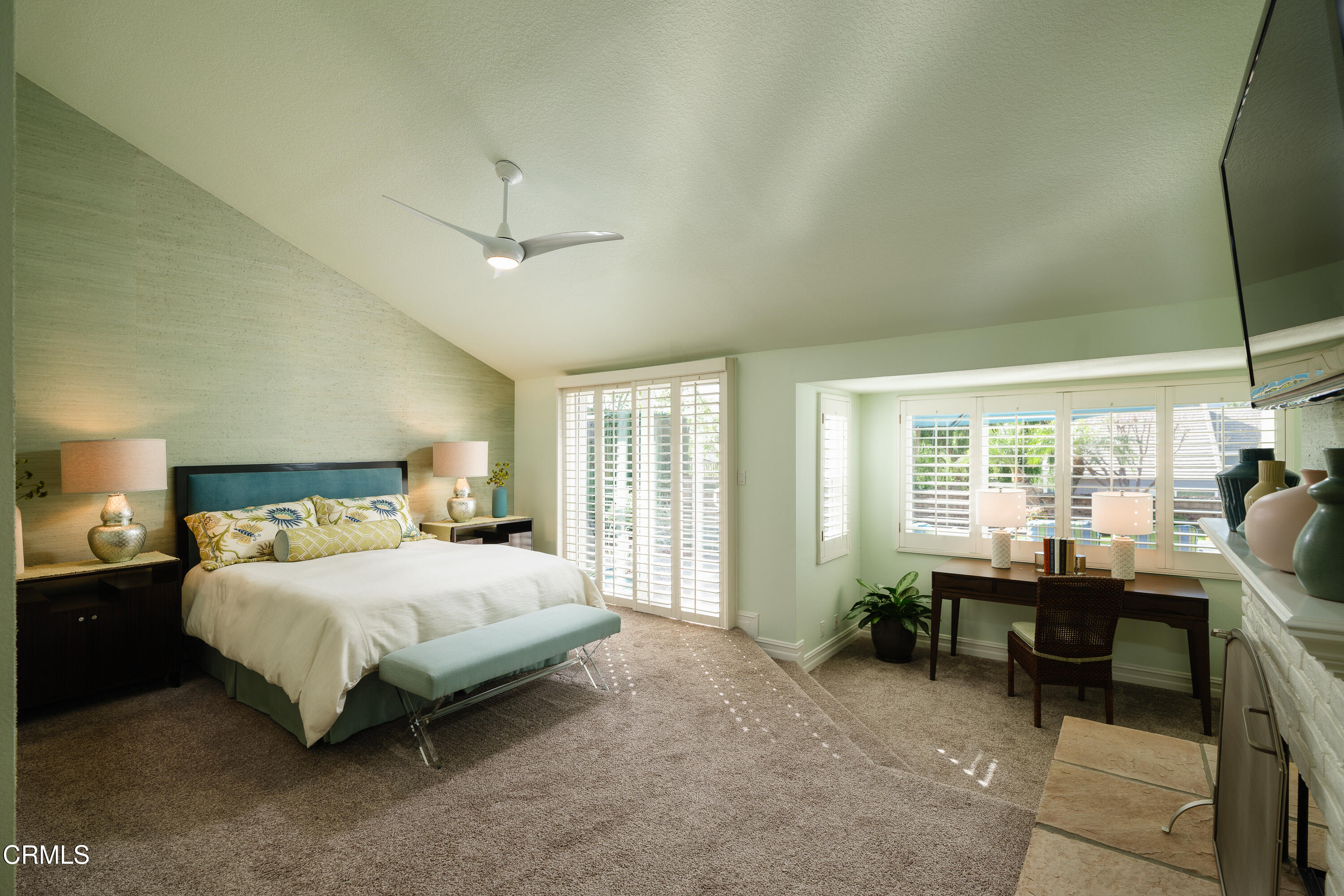 7271 Brydon Road La Verne, CA 91750 - Photo 29 of 63 a bedroom with a bed and large windows