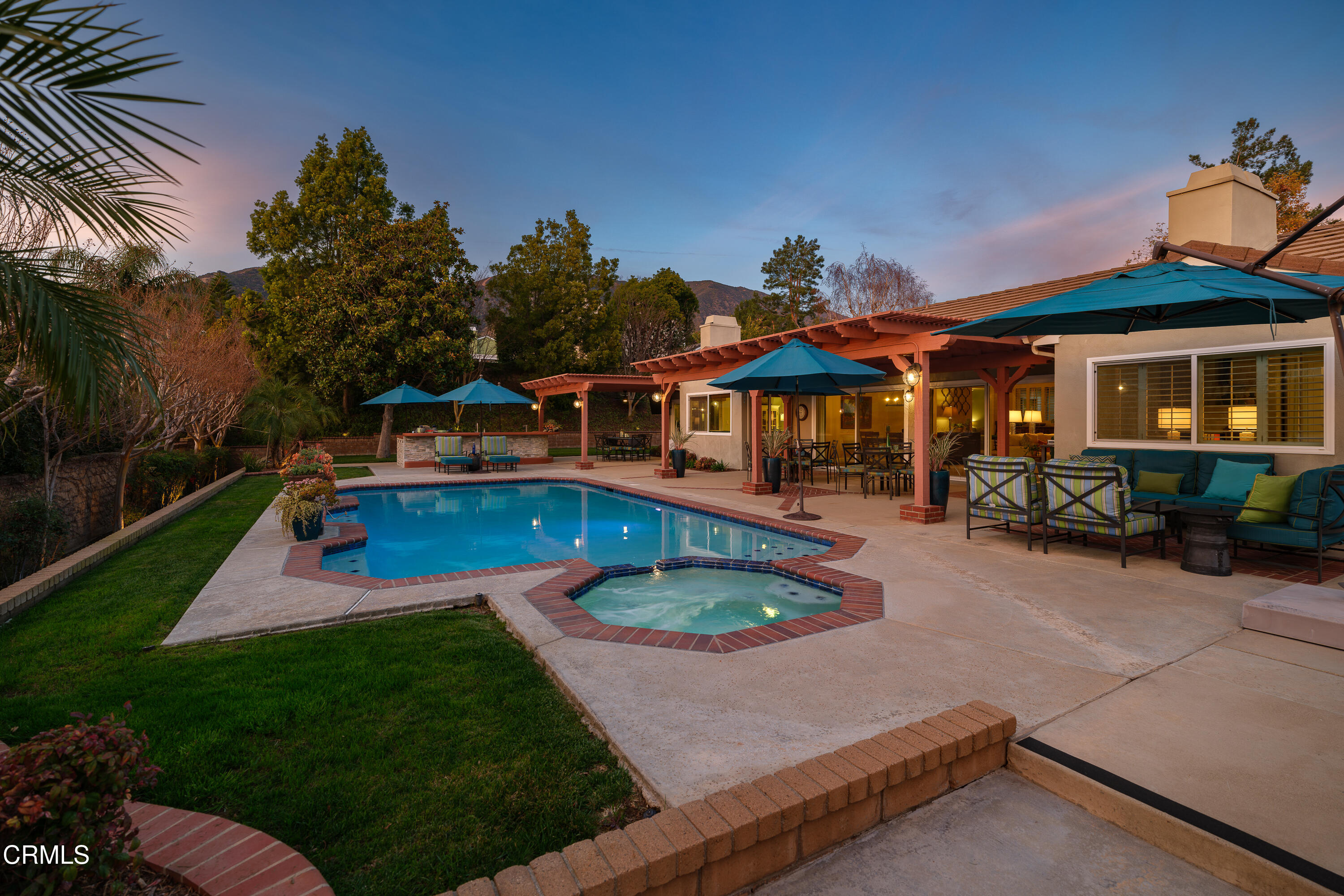 7271 Brydon Road La Verne, CA 91750 - Photo 40 of 63 a view of a house with swimming pool and porch