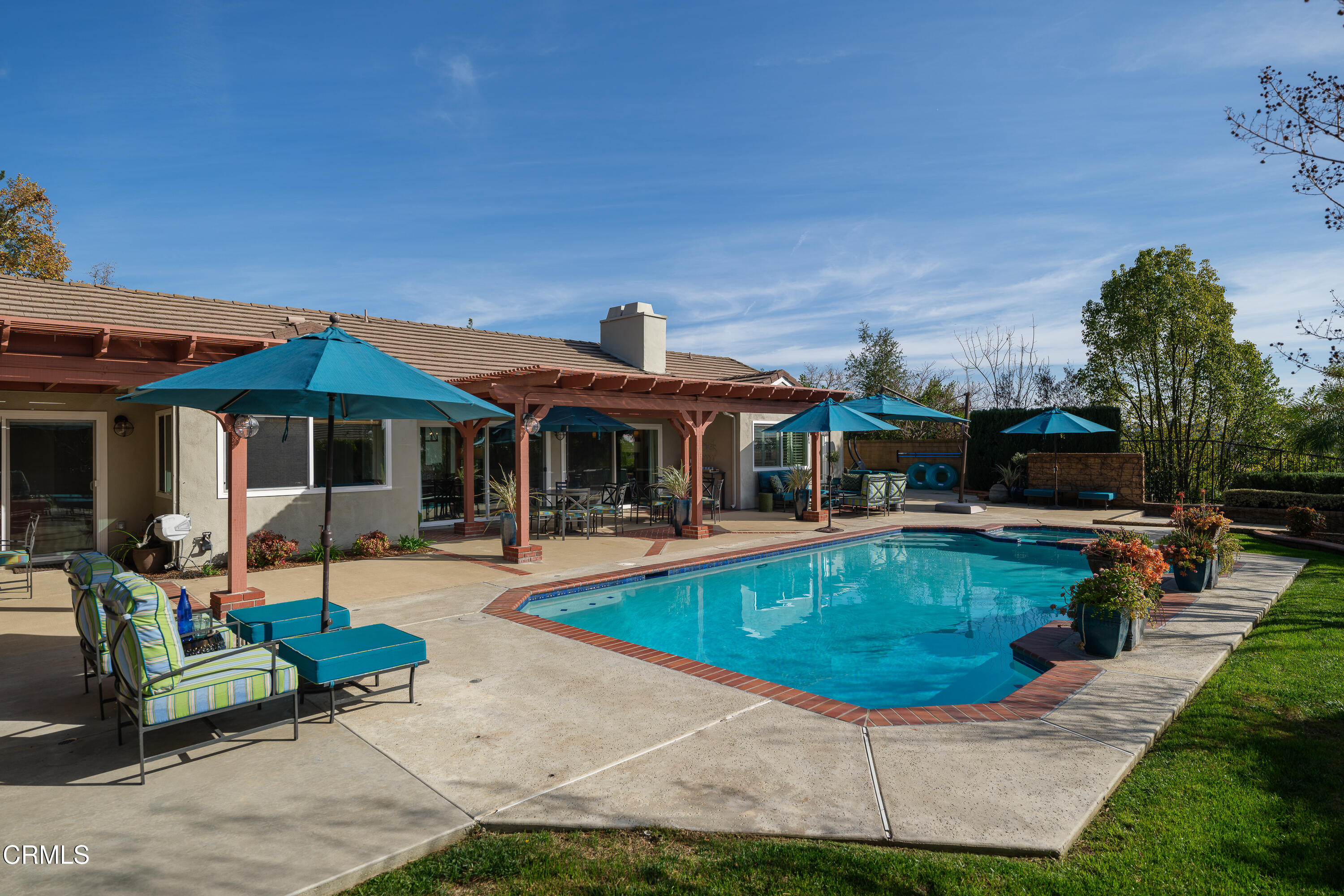 7271 Brydon Road La Verne, CA 91750 - Photo 49 of 63 a swimming pool with outdoor seating yard and patio