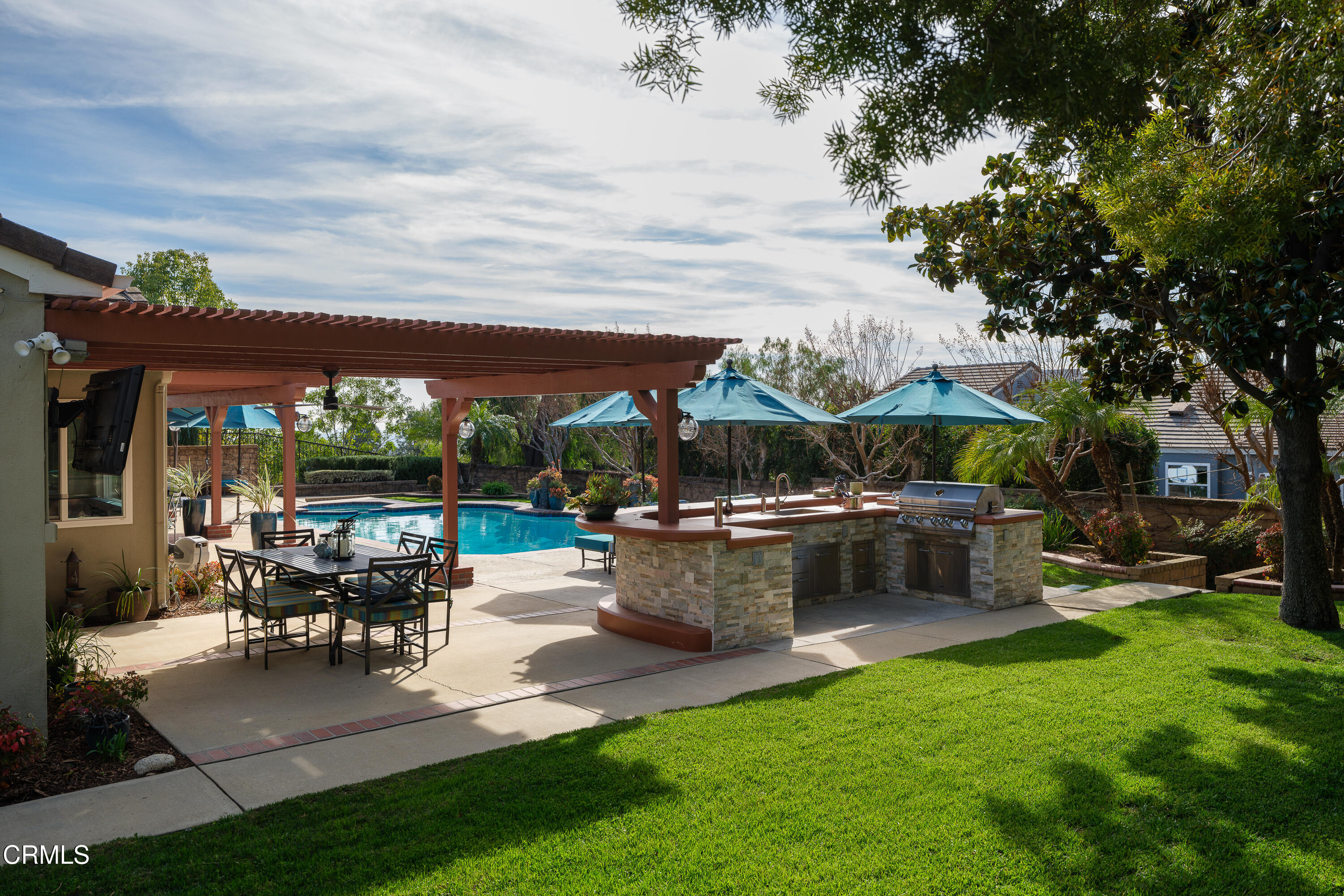 7271 Brydon Road La Verne, CA 91750 - Photo 60 of 63 a view of a house with backyard porch and sitting area