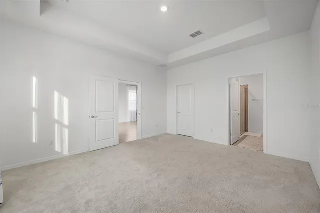 an empty room with an entryway