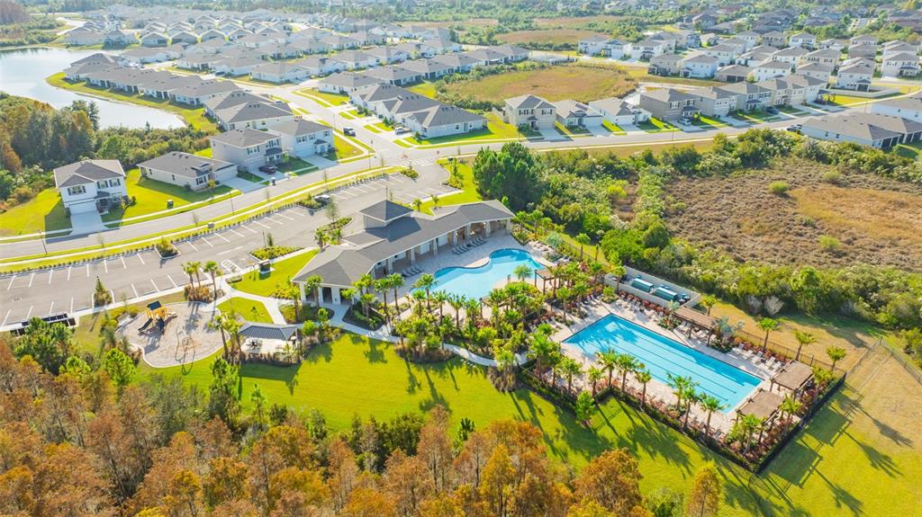 2555 Bending Bonsai Drive Wesley Chapel, FL 33543 - Photo 6 of 59 a view of swimming pool with a yard and lake view
