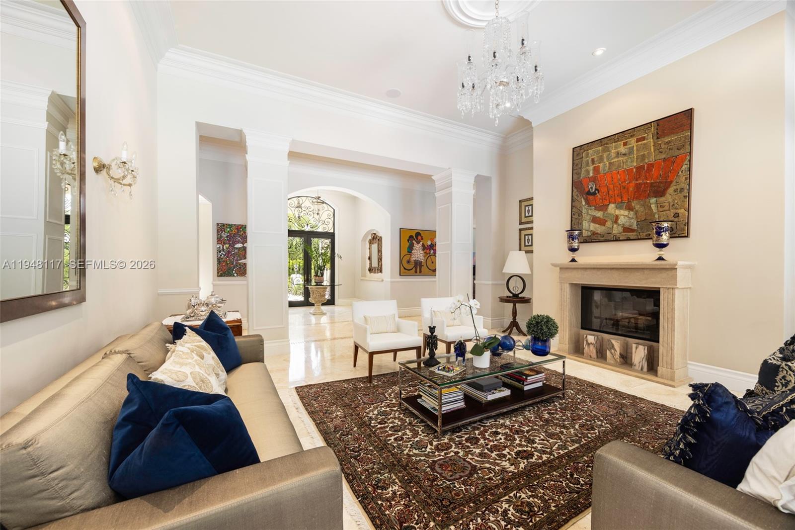 8252 School House Road Miami, FL 33143 - Photo 5 of 43 a living room with furniture fireplace and window