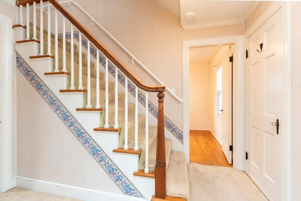 29 Rob Roy Road Worcester, MA 01602 - Photo 18 of 31 a view of staircase with railing and white walls