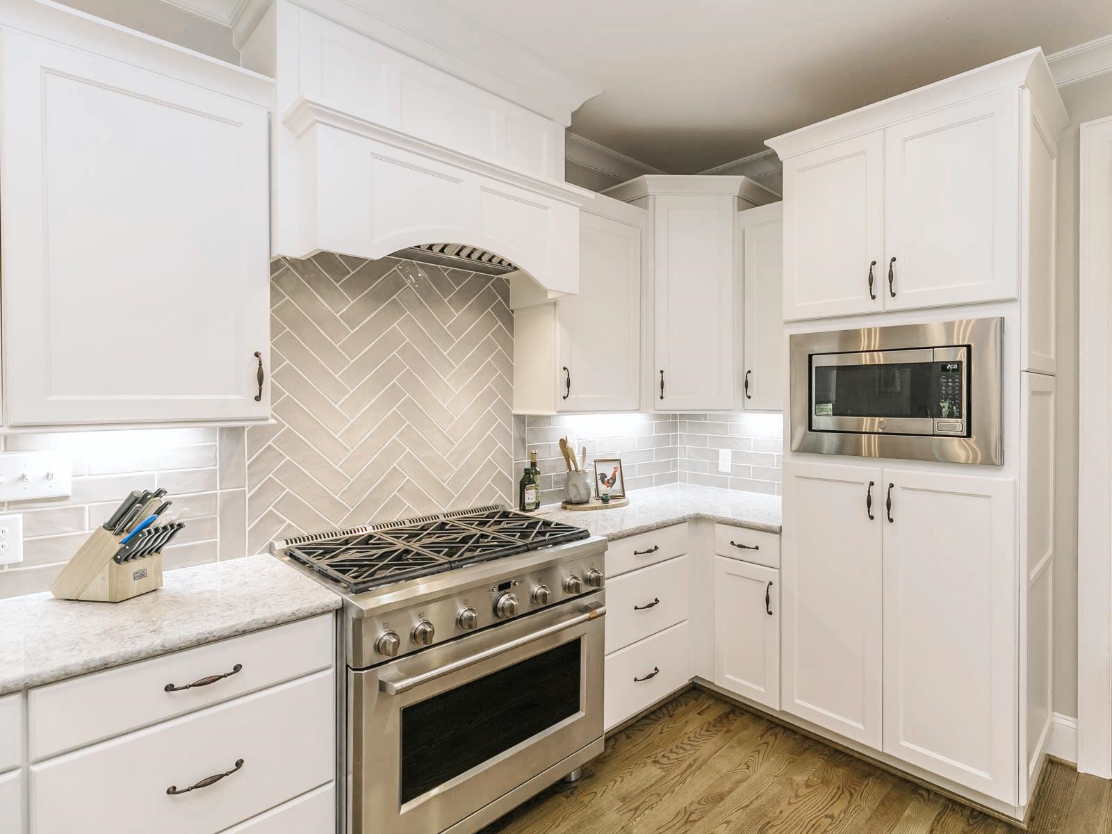 1408 Shady Pecan Place Raleigh, NC 27613 - Photo 8 of 38 High End GE Cafe Series Appliances In the Kitchen - Like This Beautiful 6 Burner Gas Stove & Oven With Convection! Kitchen