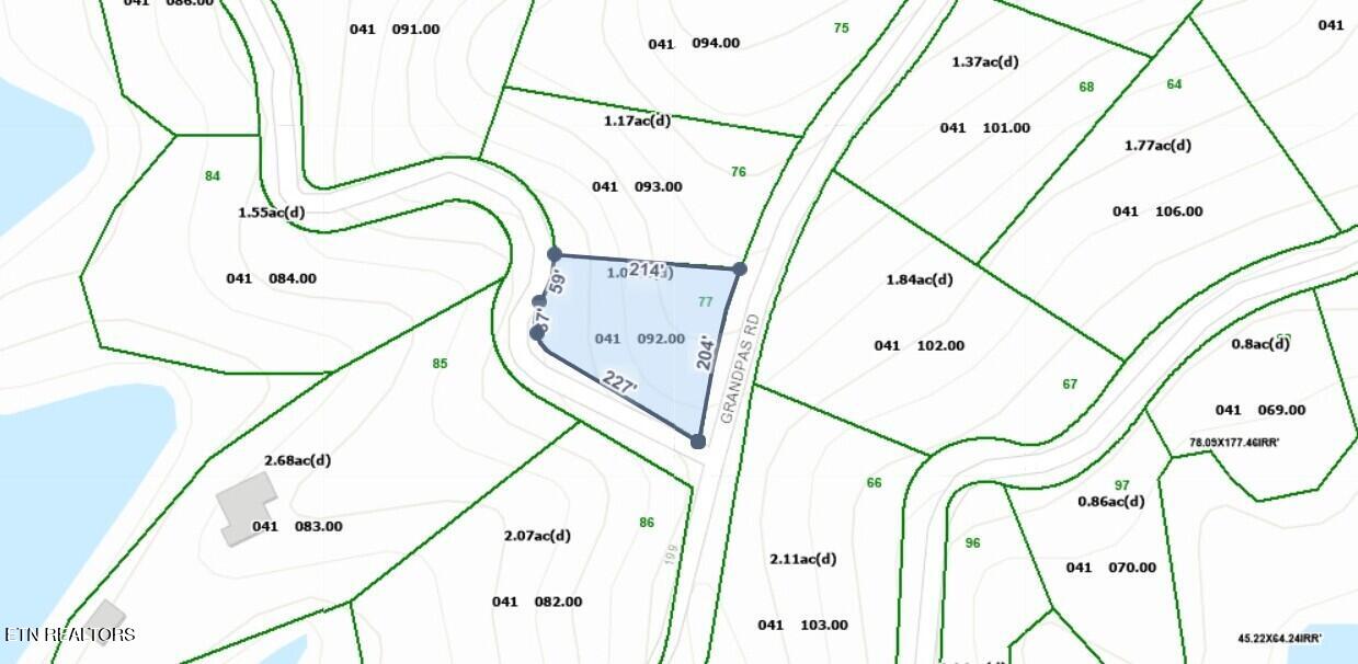 Lot 77 Grandpas Ridge Sharps Chapel, TN 37866 - Photo 7 of 34 Topo Map w/ Parcels